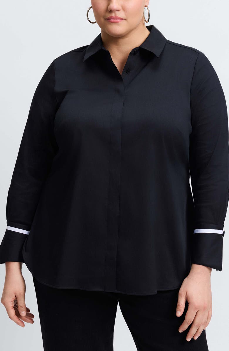 Foxcroft Iris Button-Up Shirt, Main, color, 