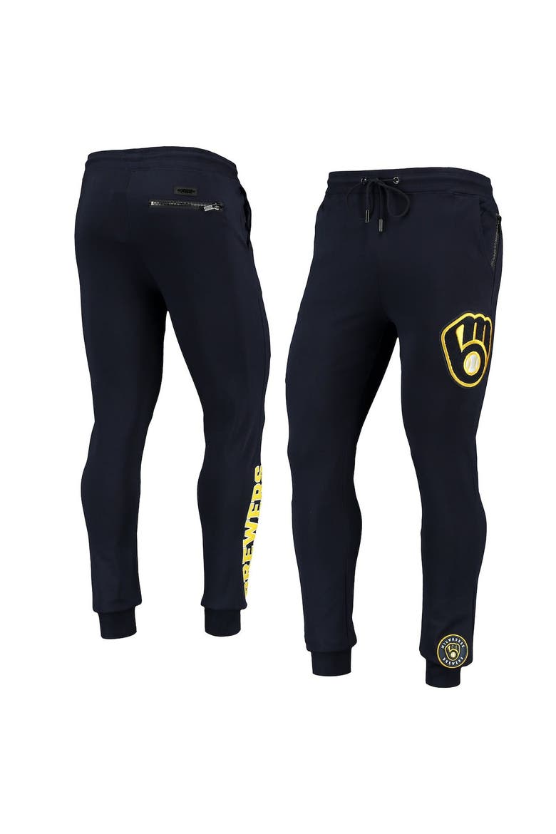Men's Pro Standard Navy Milwaukee Brewers Logo Jogger Pants, Main, color, Navy