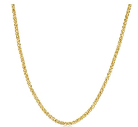14k Gold Filled 2.5mm Round Wheat Chain Necklace