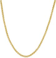 Bliss Diamond 14k Gold Filled 2.5mm Round Wheat Chain Necklace