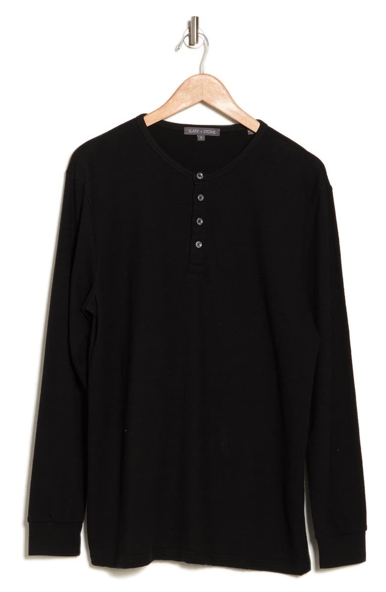 Slate & Stone Textured Cotton Henley, Alternate, color, 