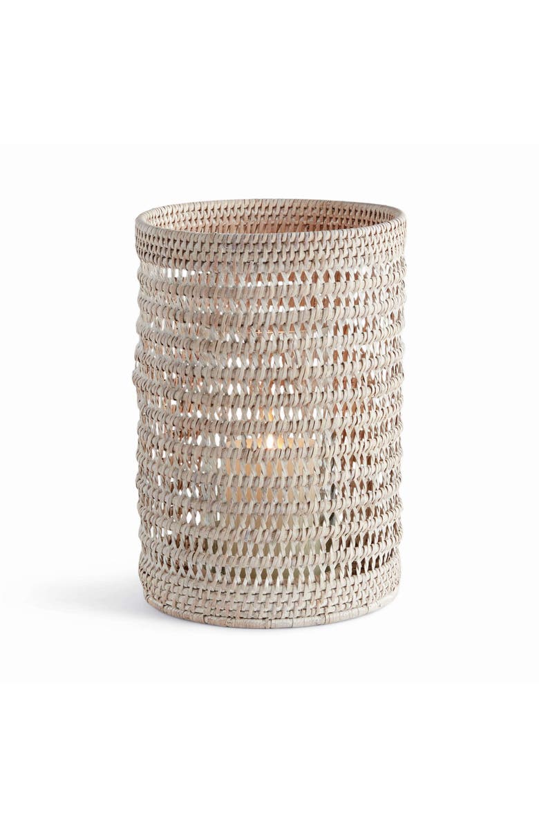 Napa Home & Garden Burma Rattan Hurricane Large, Main, color, White