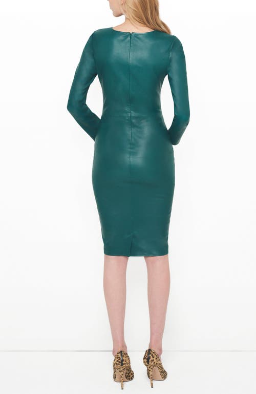 As By Df Mrs. Smith Stretch Leather Dress In Forest Green