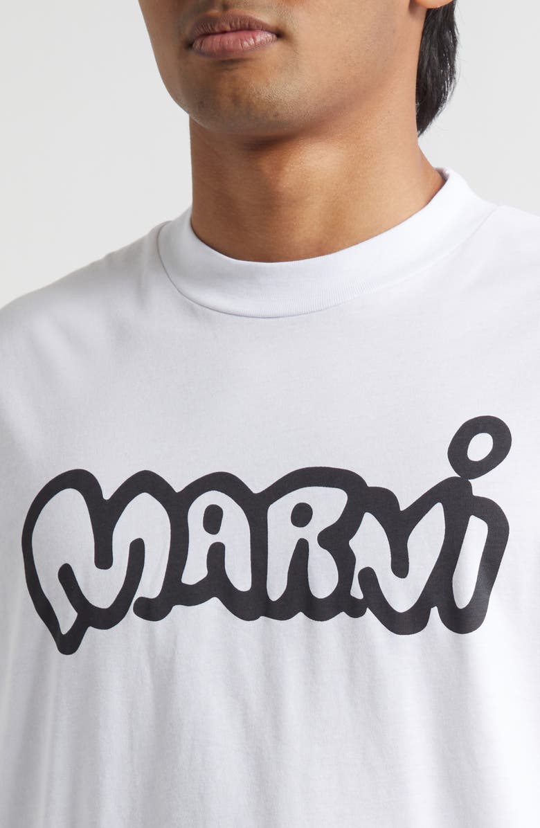Marni Logo Graphic T-Shirt, Alternate, color, Low01 Lily White
