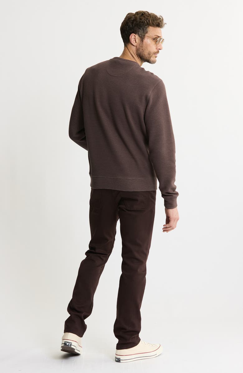 JACHS Textured Knit Crewneck Sweatshirt, Alternate, color, Brown
