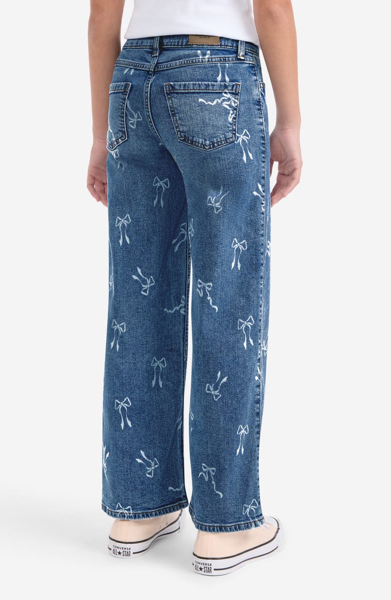 abercrombie kids Kids
Bow Print High Waist Wide Leg Jeans, Alternate, color, Mglanf Dus