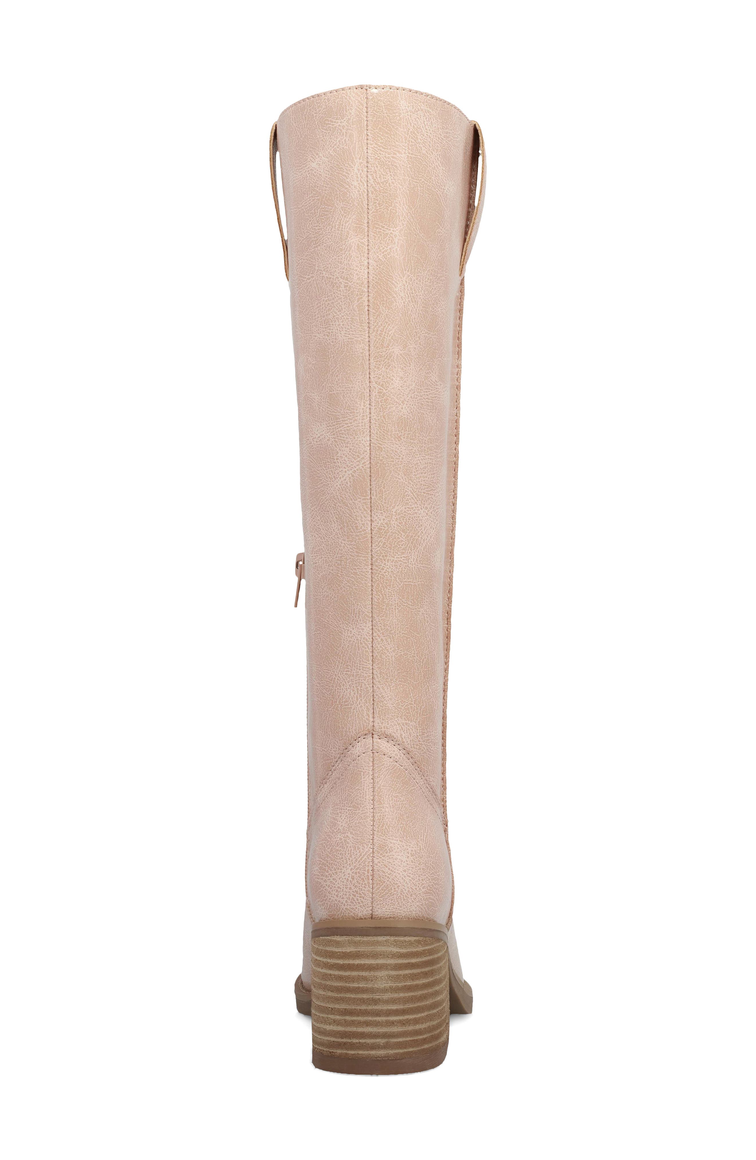 Erick Faux Leather Knee High Boot, Alternate, color, NATURAL