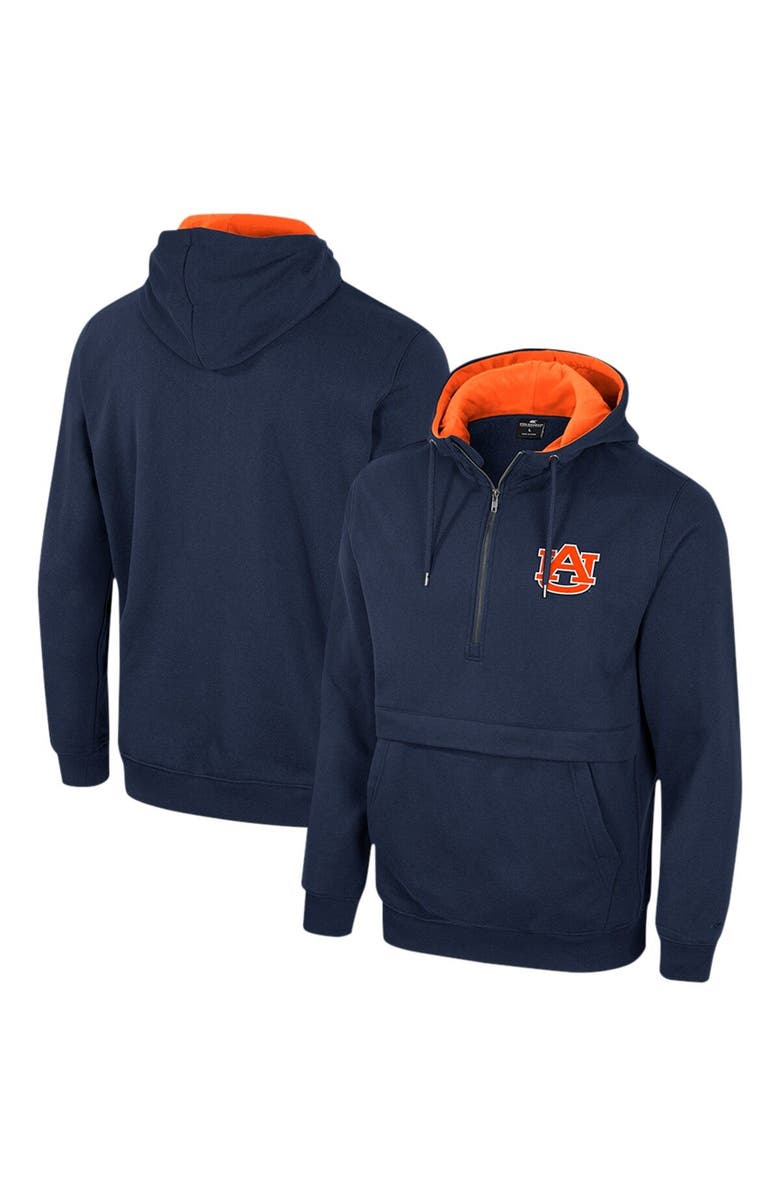 COLOSSEUM Men's Colosseum Navy Auburn Tigers Half-Zip Hoodie, Main, color, Navy