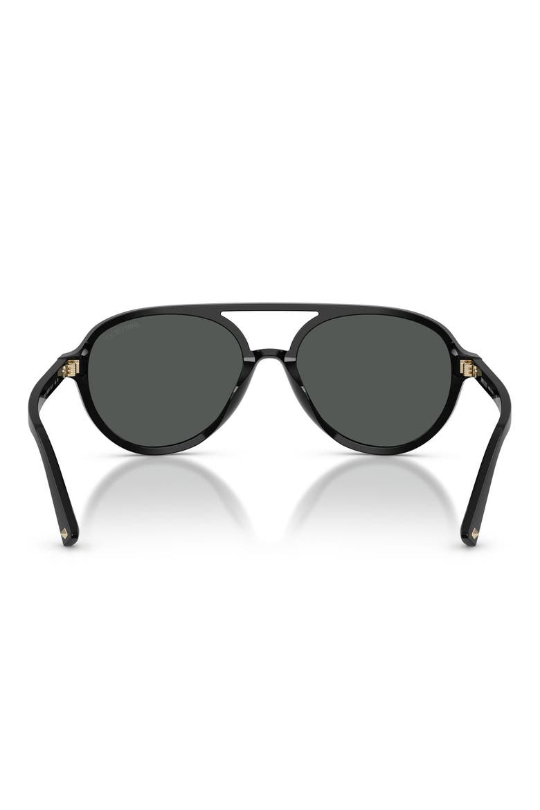 55mm Pilot Sunglasses, Alternate, color, BLACK / DARK GREY