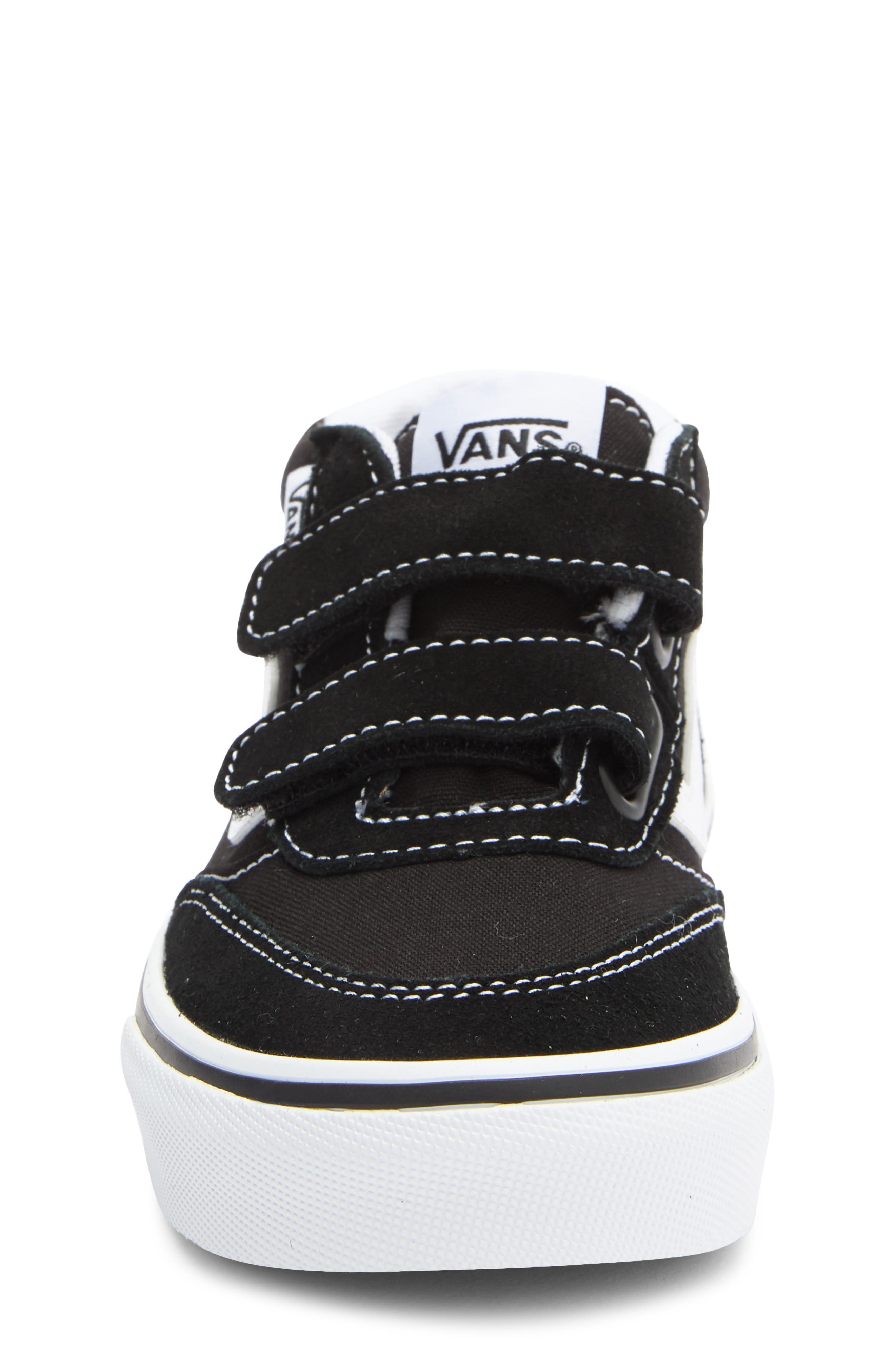 Vans Kids' Brooklyn Mid Top Sneaker, Alternate, color, Suede/Canvas Black/White