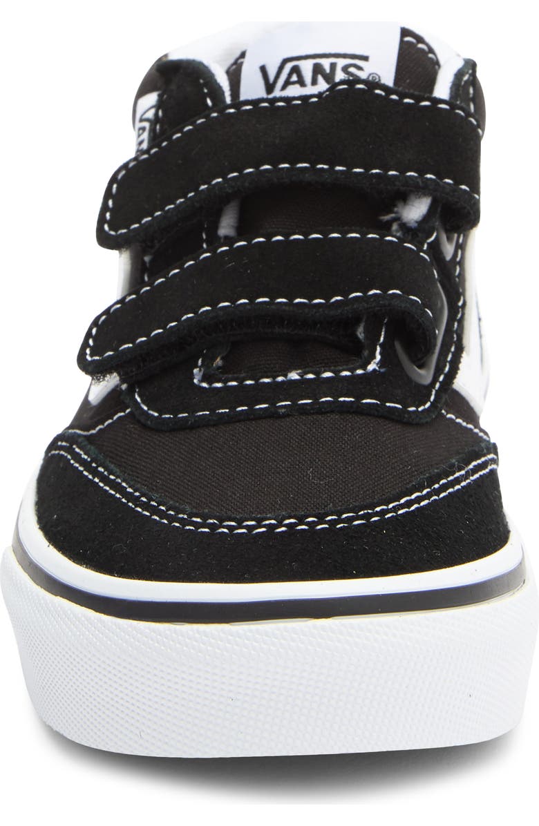 Vans Kids' Brooklyn Mid Top Sneaker, Alternate, color, Suede/Canvas Black/White