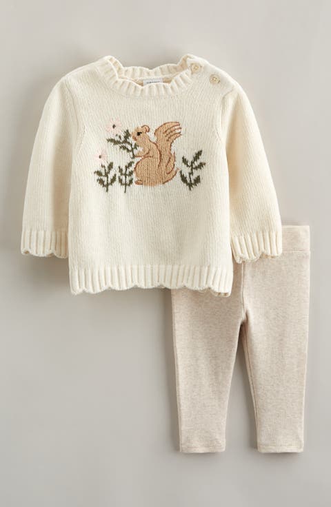Plush Motif Sweater & Leggings Set (Baby)