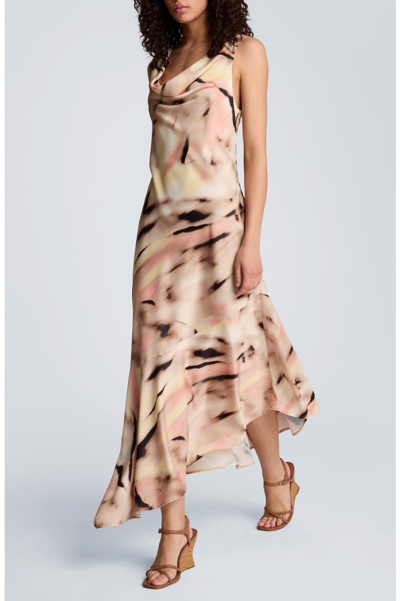 Asymmetric Hem Sleeveless Maxi Dress, Alternate, color, TIMELESS TAUPE MULTI