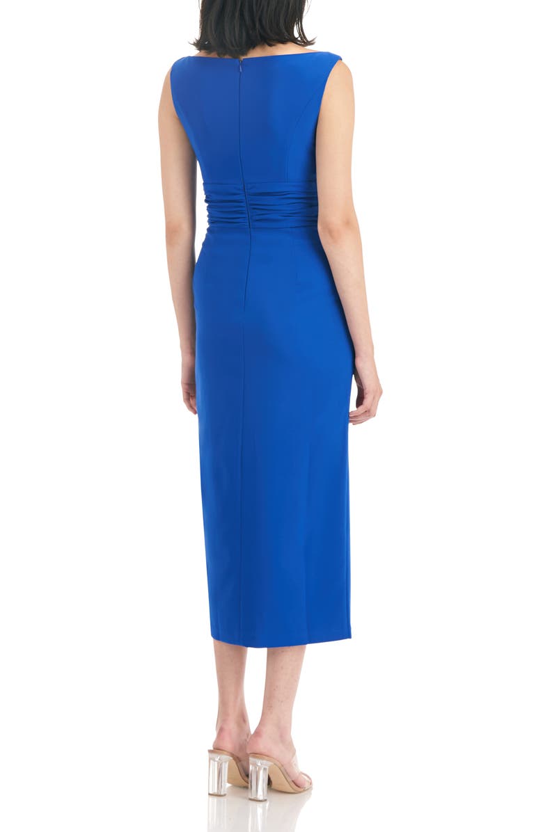 Kay Unger Sabina Twist Front Midi Dress, Alternate, color, 