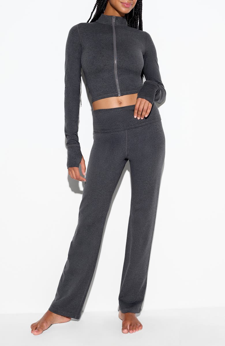 Spiritual Gangster Elliott Crop Knit Jacket, Alternate, color, Vintage Black