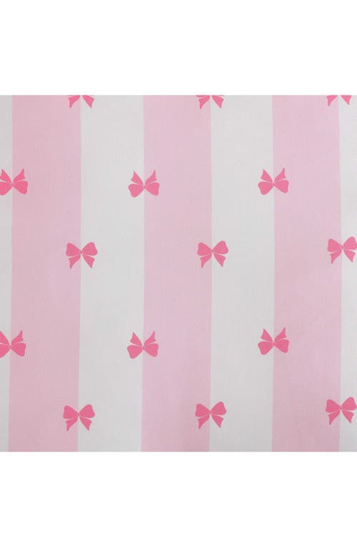 Betsey Johnson Bow Stripe 8-piece Set In Bright Pink