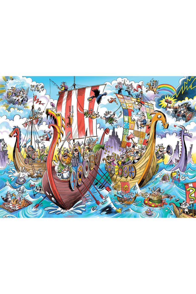 Viking Voyage 1000 Piece Puzzle Reference Poster Included, Alternate, color, Multicolored
