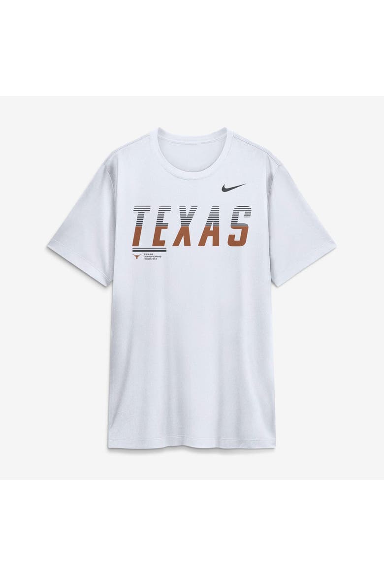 Men's Nike White Texas Longhorns Sideline Legend Dri-FIT T-Shirt, Alternate, color, White