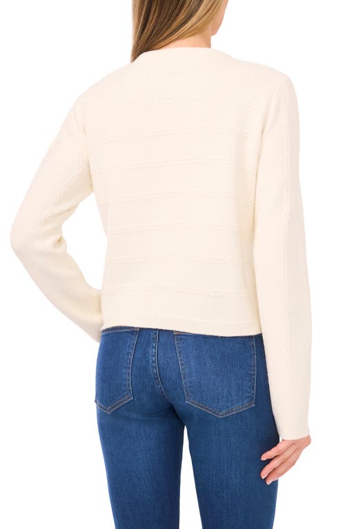 Cece Tie Scarf Cardigan In White