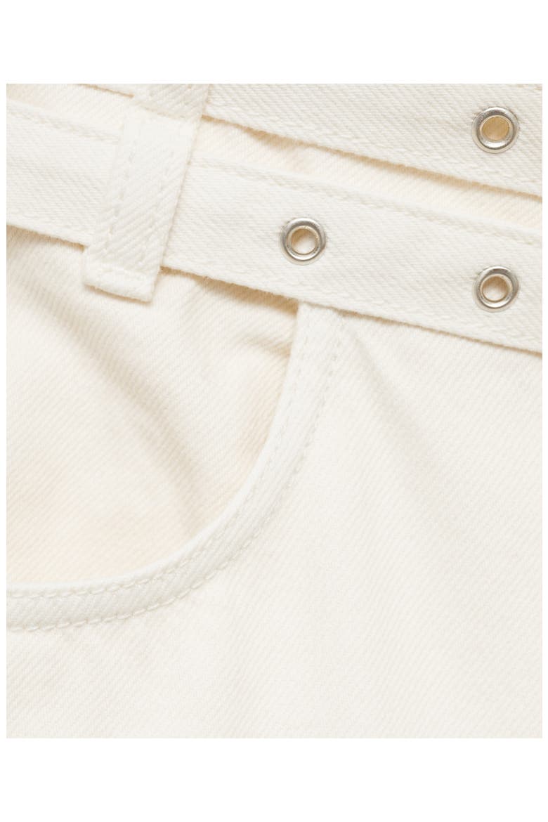 Double Belt Balloon Jeans, Alternate, color, OFF WHITE