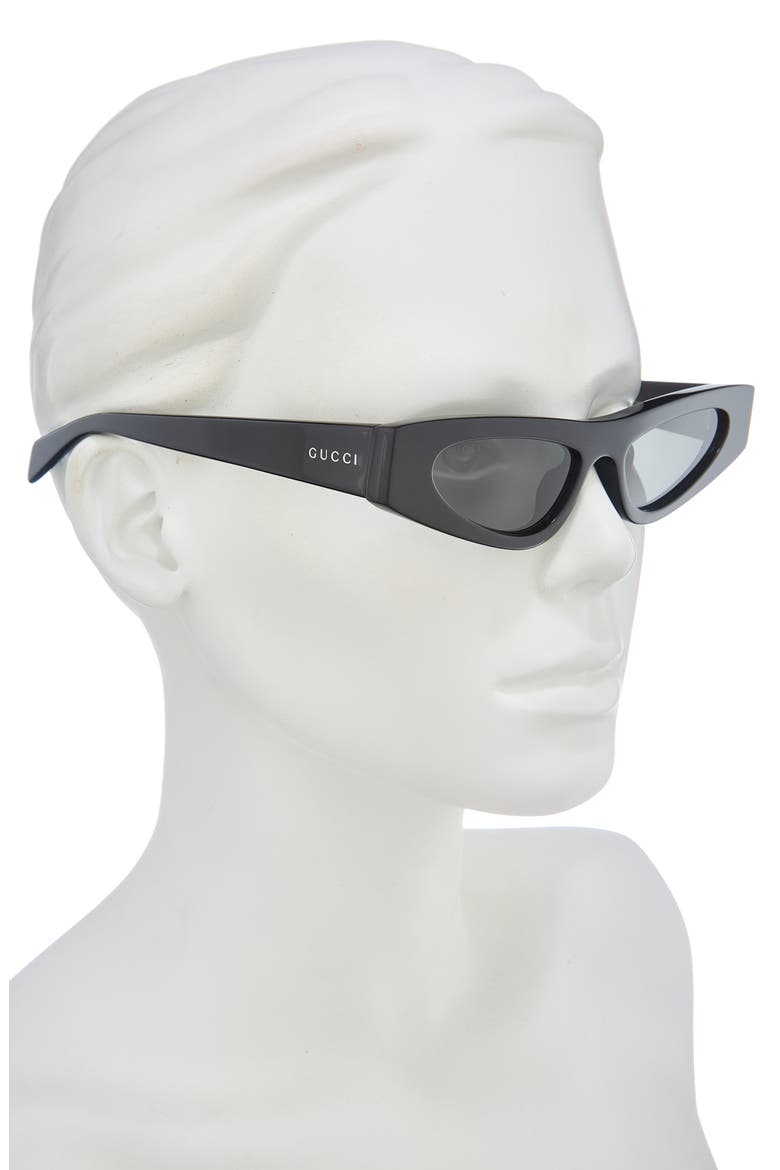 52mm Cat Eye Sunglasses, Alternate, color, BLACK BLACK GREY