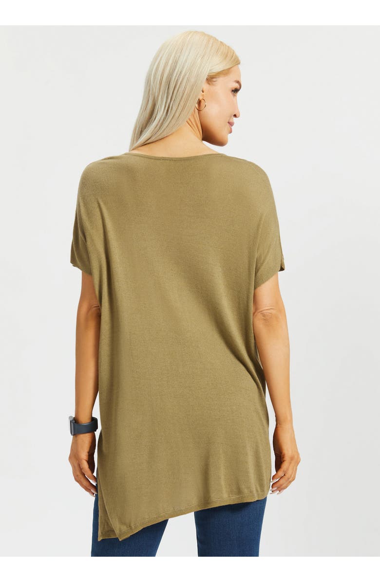 Betabrand Asymmetrical Boatneck Sweater, Alternate, color, Chai Tea