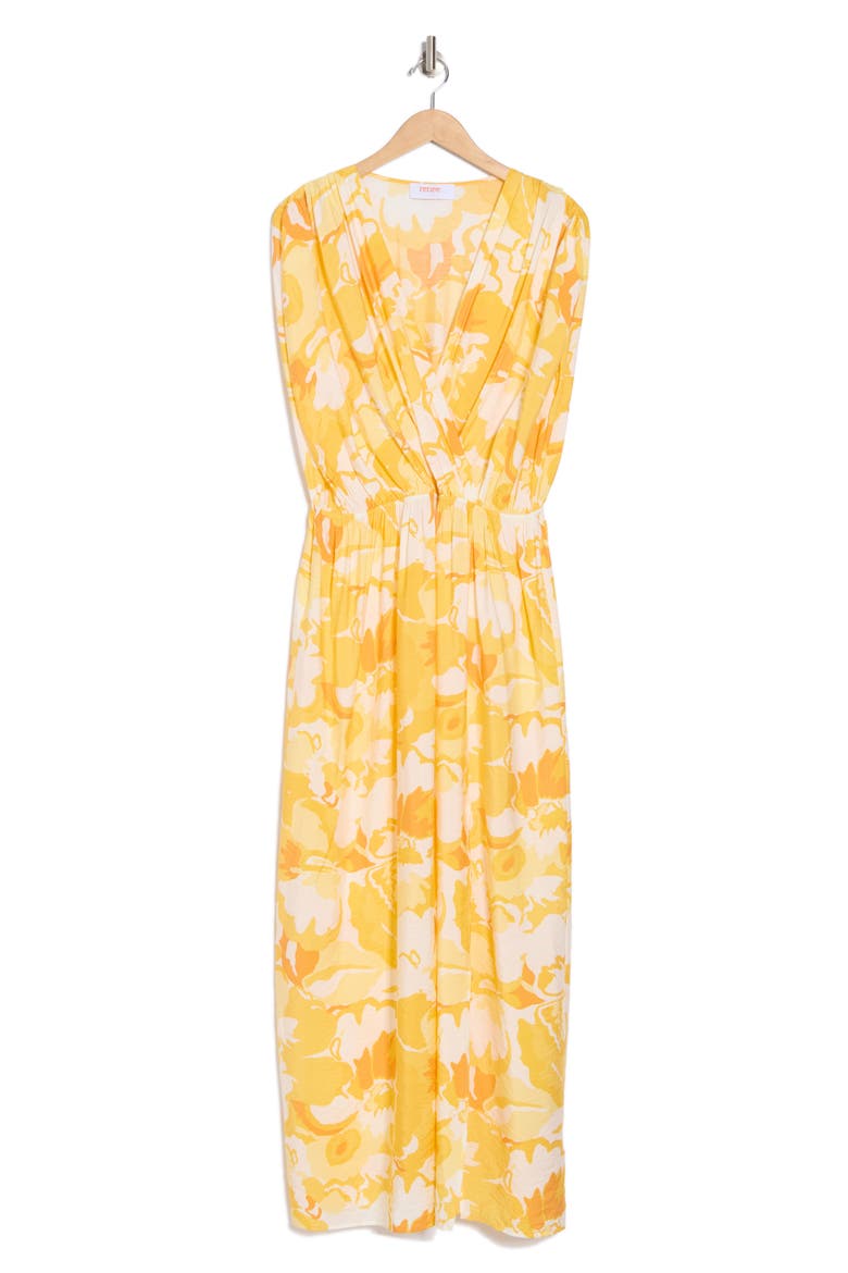 Floral Sleeveless Maxi Dress, Alternate, color, YELLOW
