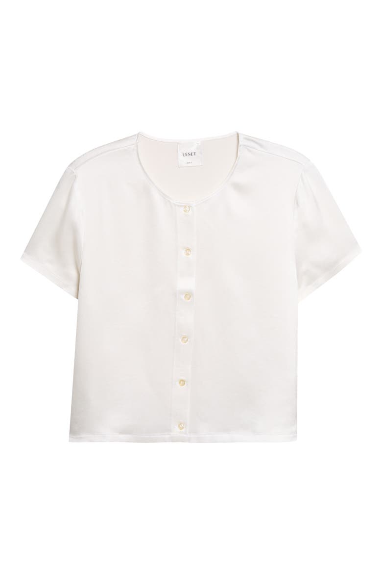 Barb Short Sleeve Top, Main, color, OPTIC WHITE