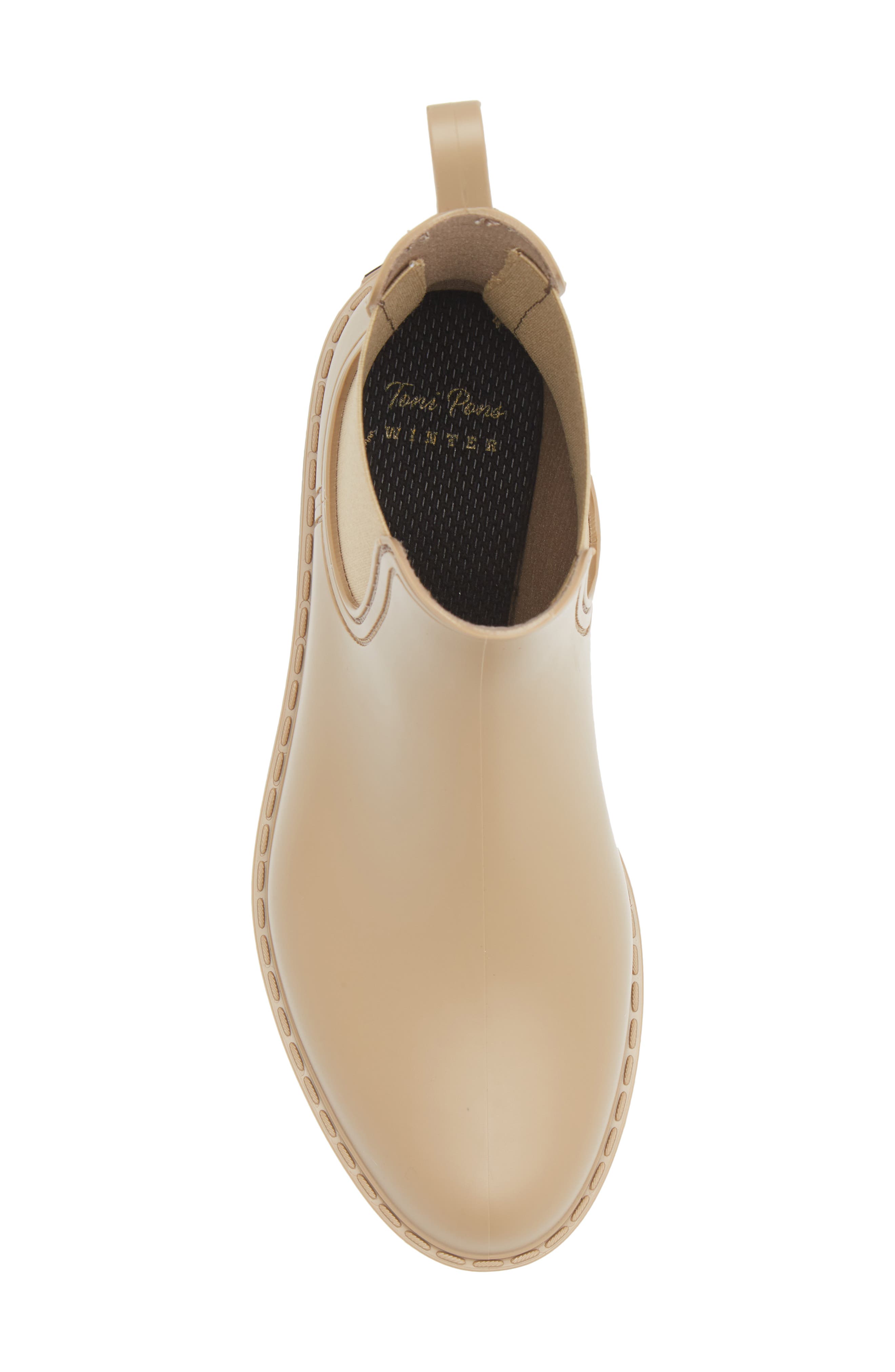 Coney Waterproof Chelsea Rain Boot, Alternate, color, BEIGE