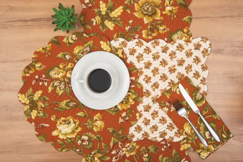 C & F Home C&f Home Estelle Reversible Floral Damask Napkin Set Of 6 In Multi
