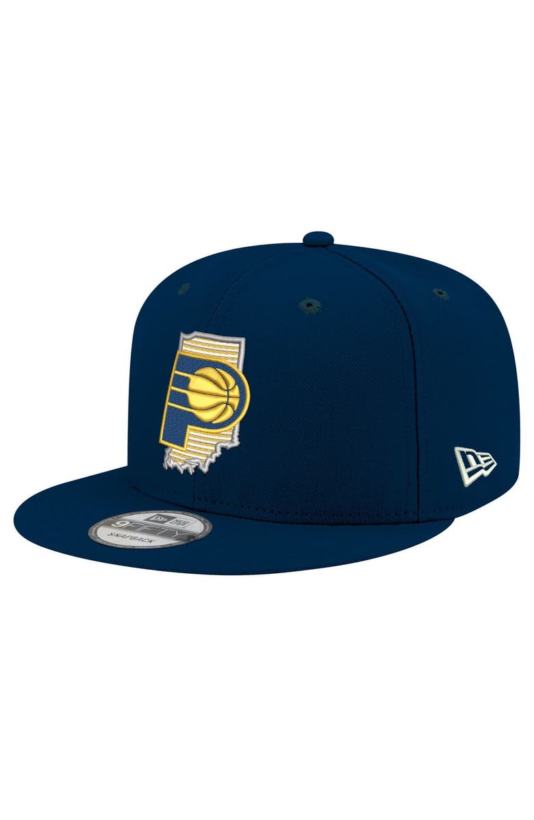 New Era Men's New Era Navy Indiana Pacers State Pride 9FIFTY Snapback Hat, Main, color, 