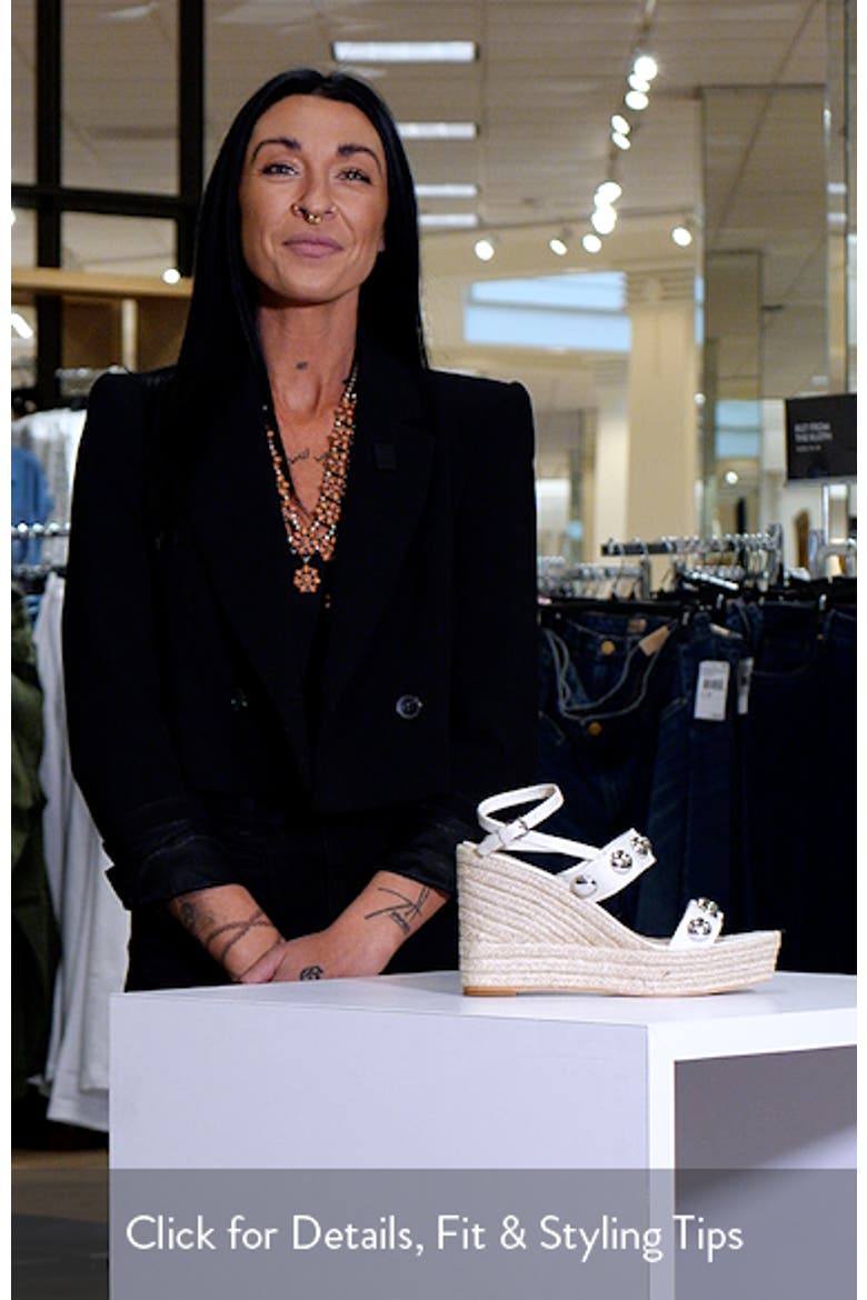 Georgia Studded Espadrille Ankle Strap Platform Wedge Sandal video