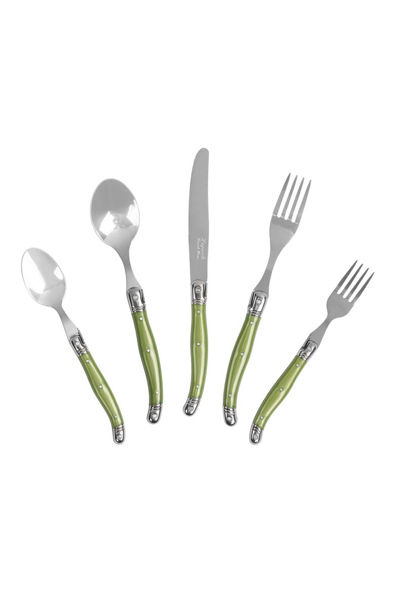 Laguiole 20-Piece Flatware Set, Alternate, color, SPRING GREEN
