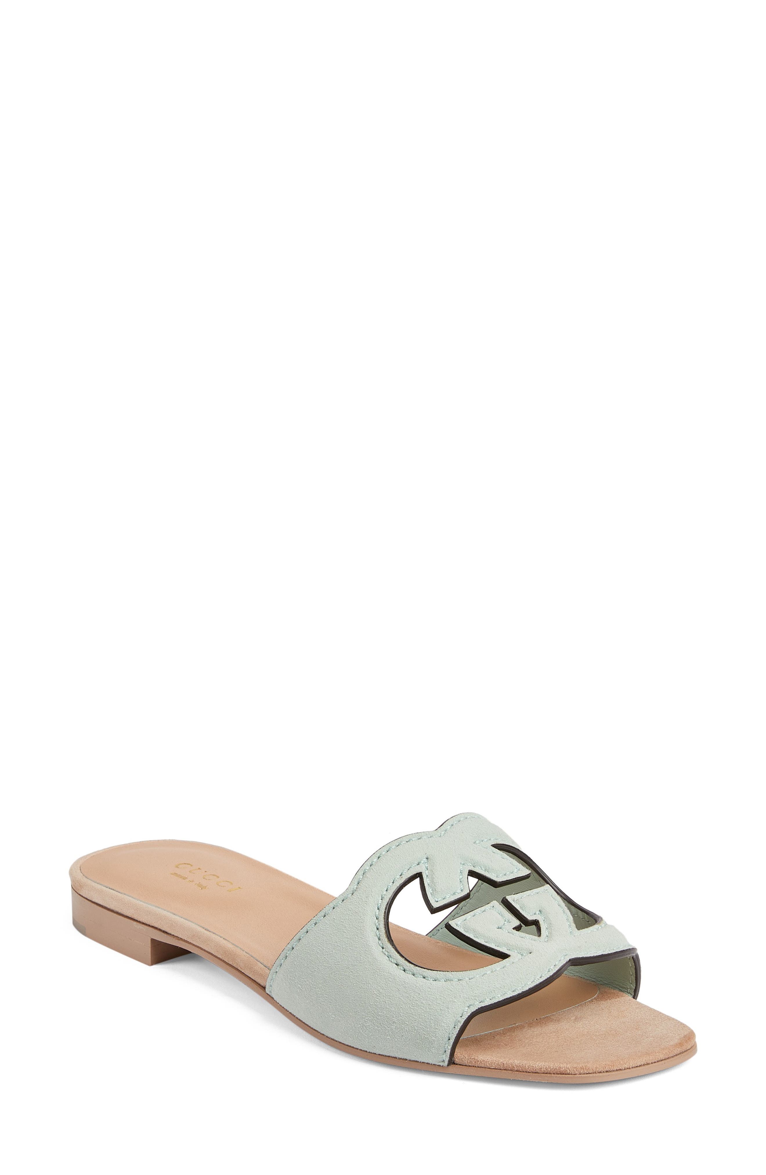 Gucci Interlocking-G Cutout Slide Sandal, Main, color, 
