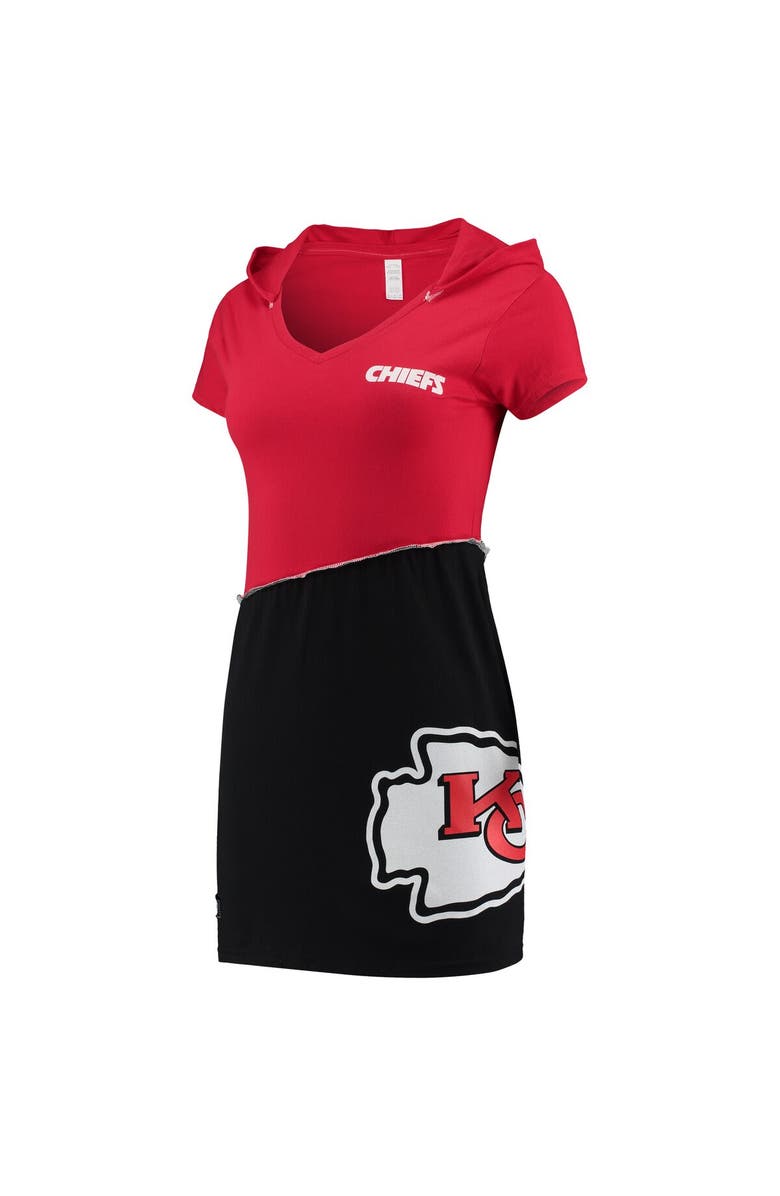 REFRIED APPAREL Women's Refried Apparel Red/Black Kansas City Chiefs Sustainable Hooded Mini Dress, Main, color, 