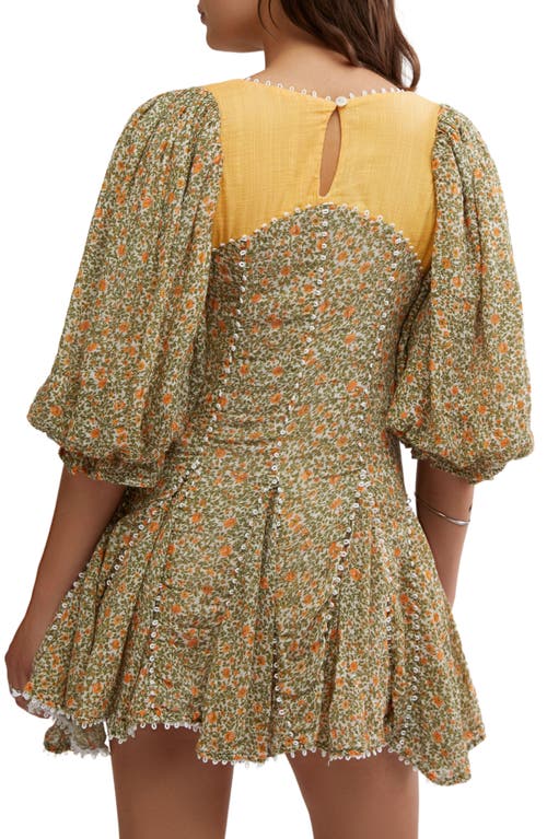 Free People Bali Coral Cotton Blend Minidress