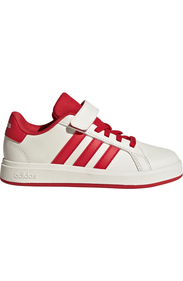 adidas Kids' Grand Court 2.0 Sneaker, Alternate, color, Off White/ Red/ Black