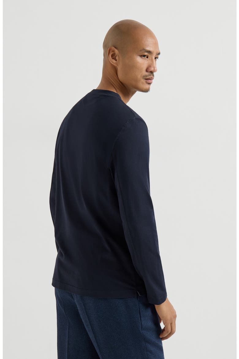 Cotton jersey T-shirt, Alternate, color, Navy Blue