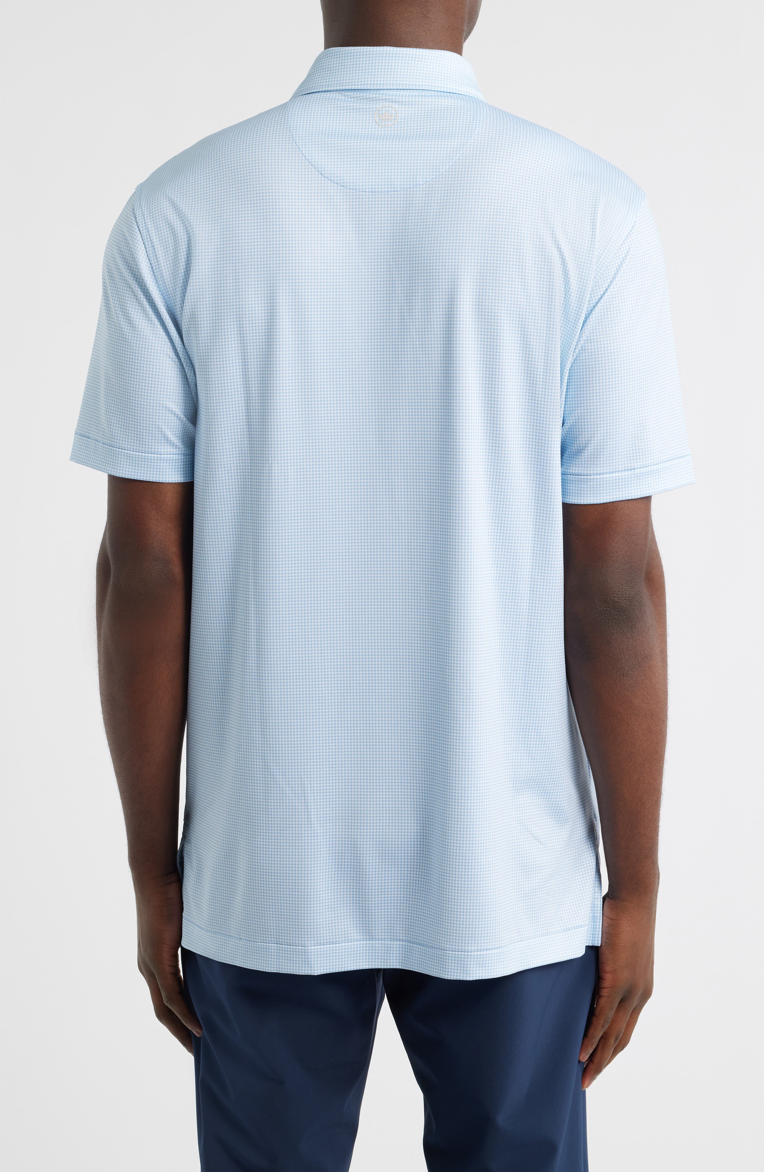 Gingham Check Performance Jersey Polo - image 2