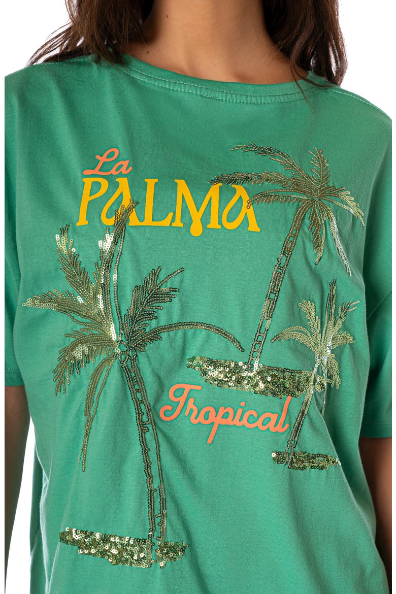 Tropical Green Azalea Cotton Cover-Up T-Shirt, Alternate, color, BRIGHT GREEN