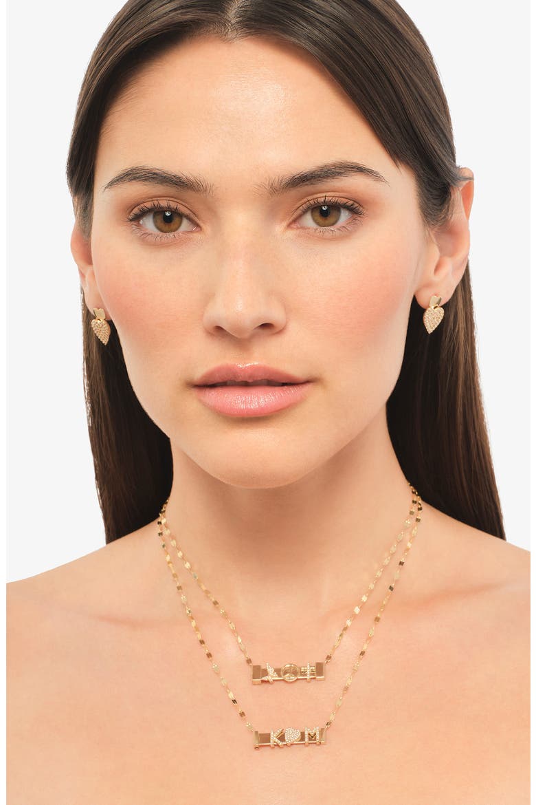Double Diamond Heart Drop Earrings, Alternate, color, YELLOW