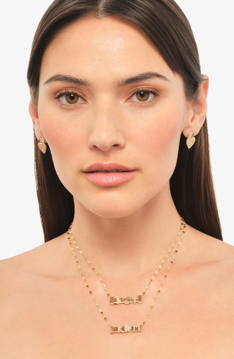 LANA Double Diamond Heart Drop Earrings, Alternate, color, Yellow