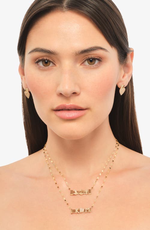 Lana Double Diamond Heart Drop Earrings In Gold