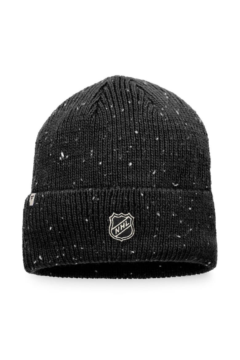 Men's Fanatics Branded Black San Jose Sharks Authentic Pro Rink Pinnacle Cuffed Knit Hat, Alternate, color, Black