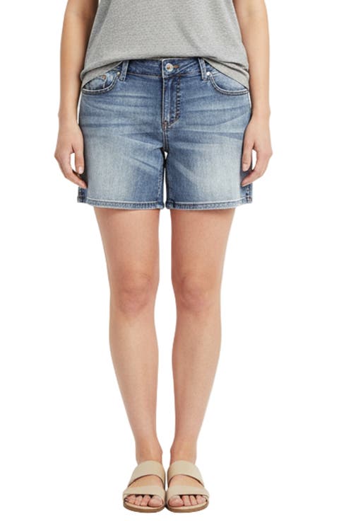 Side Vented Denim Shorts