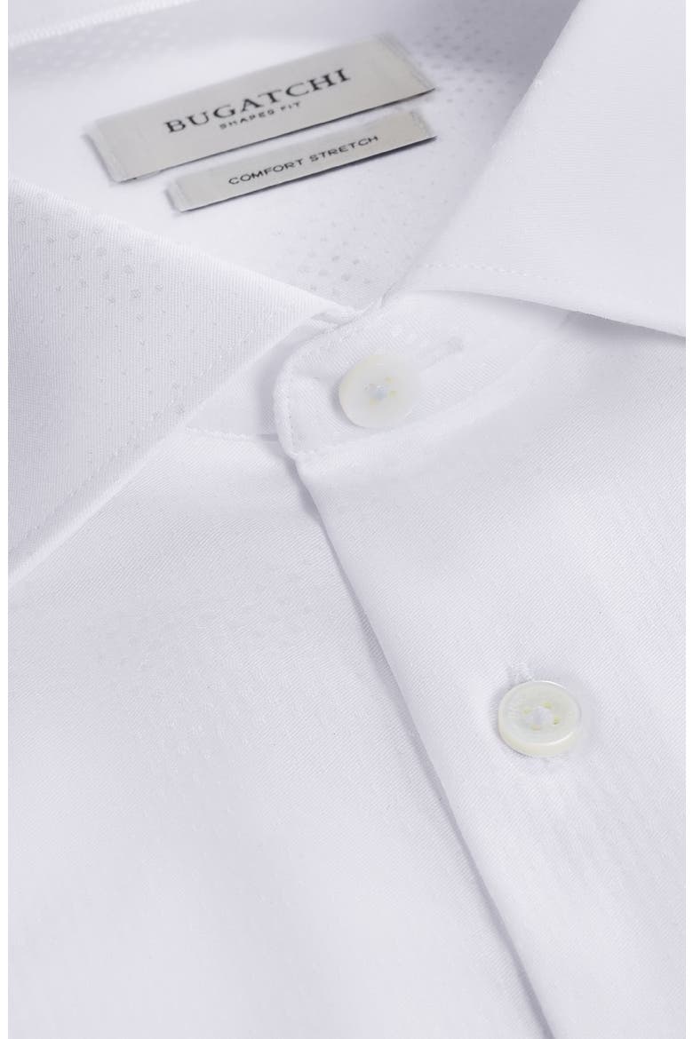 Axel Shaped Fit Stretch Cotton Button-Up Shirt, Alternate, color, WHITE