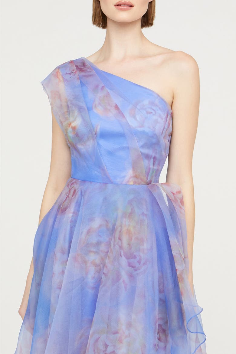 Augusta One Shoulder Gown, Alternate, color, Pearl Roses
