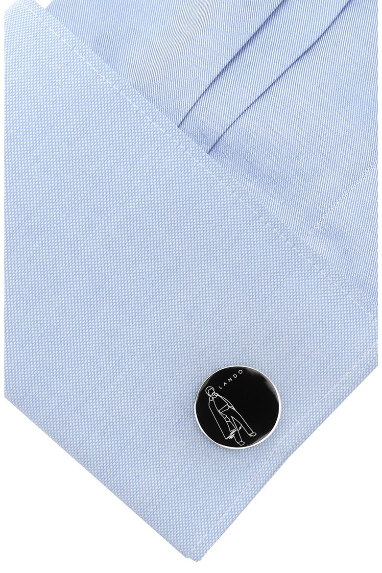 Lando Cuff Links, Alternate, color, BLACK
