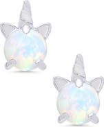Lily Nily Kids' Lab Created Opal Unicorn Stud Earrings