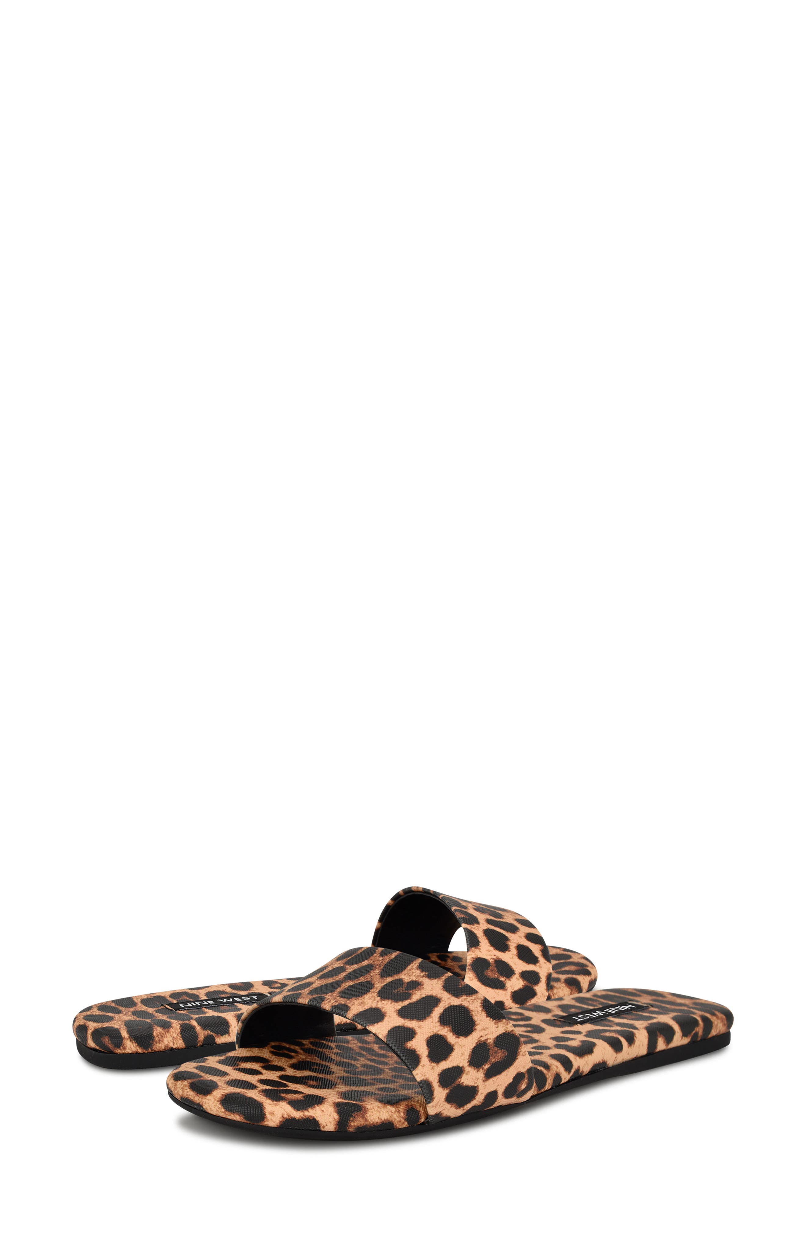 Nine West Lolipop Slide Sandal, Alternate, color, Dark Natural